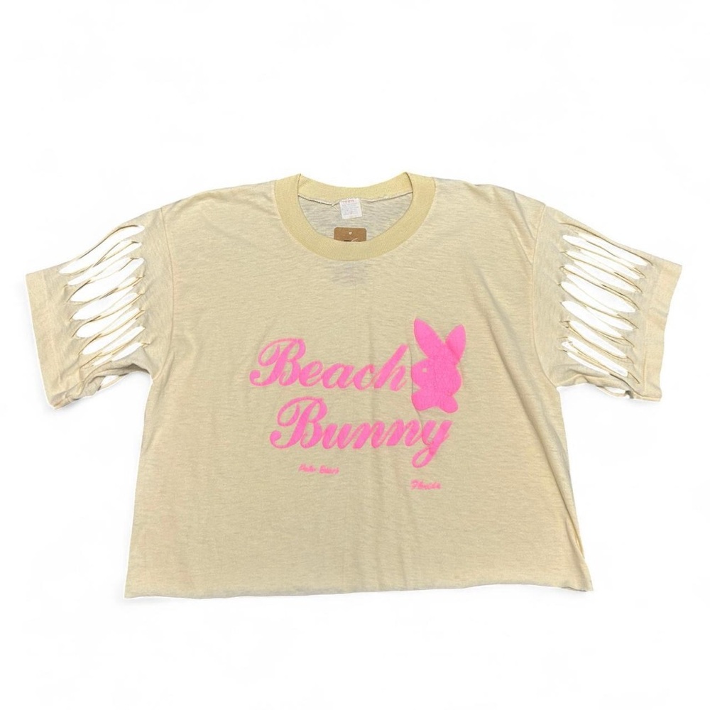 80s Single stitch Beach Bunny puffy ink cropped tee